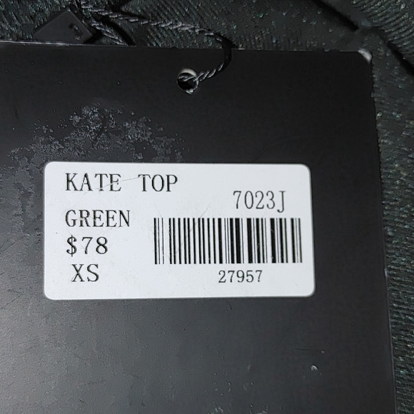 OLIVIA PARKER KATE TOP WITH SQUARED HEM, GREEN XS - Picture 5 of 7